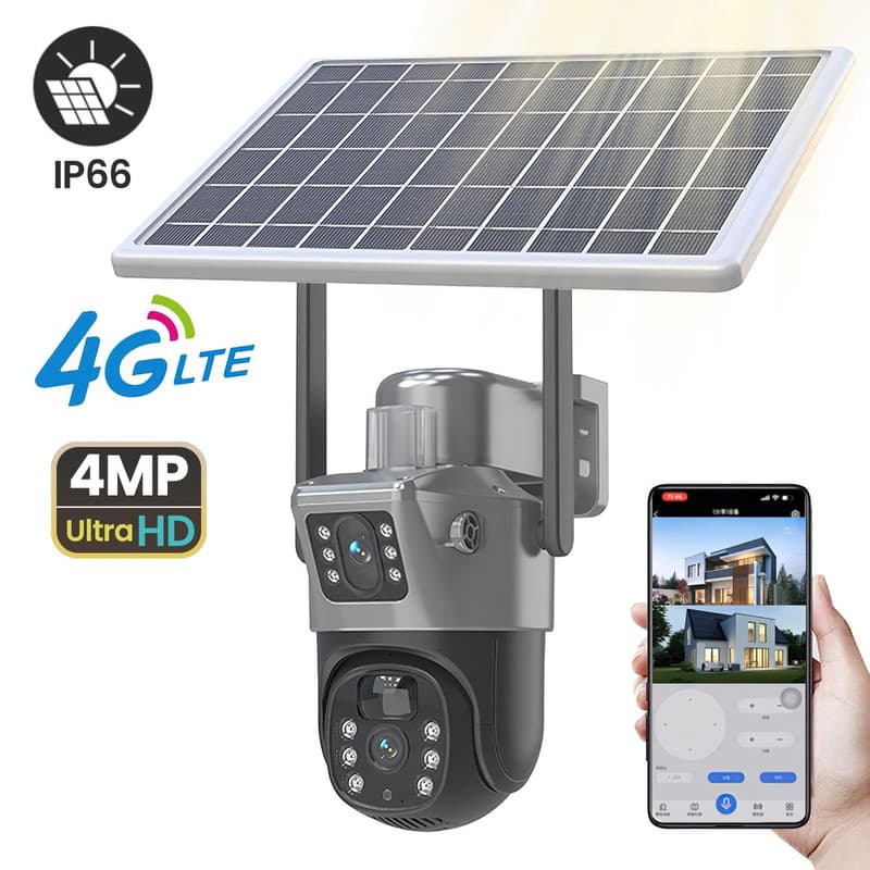 Triple Lens 4G Solar Camera – v380