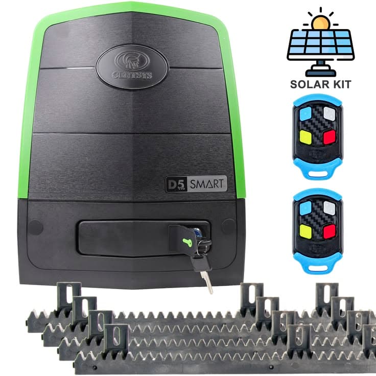 Smart solar remote control sliding gate machine